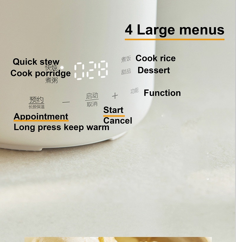 Mini Rice Cooker Ceramic Non-s - Slow Cooker Ceramic reseña y precio
