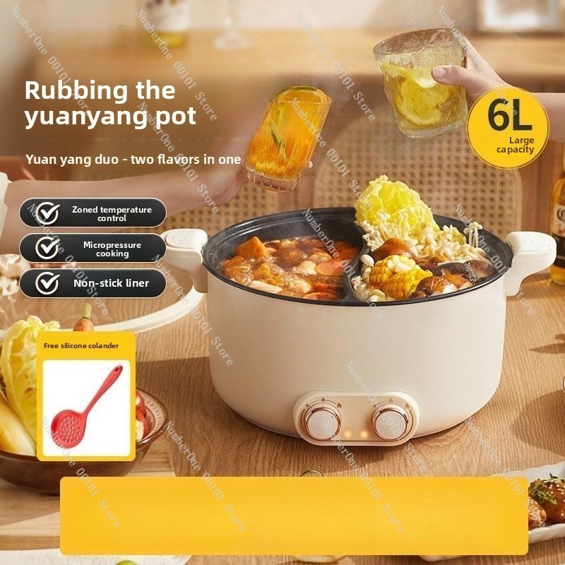6L 8L Double Pot Electric Hot  - Kitchen Appliances Home reseña y precio