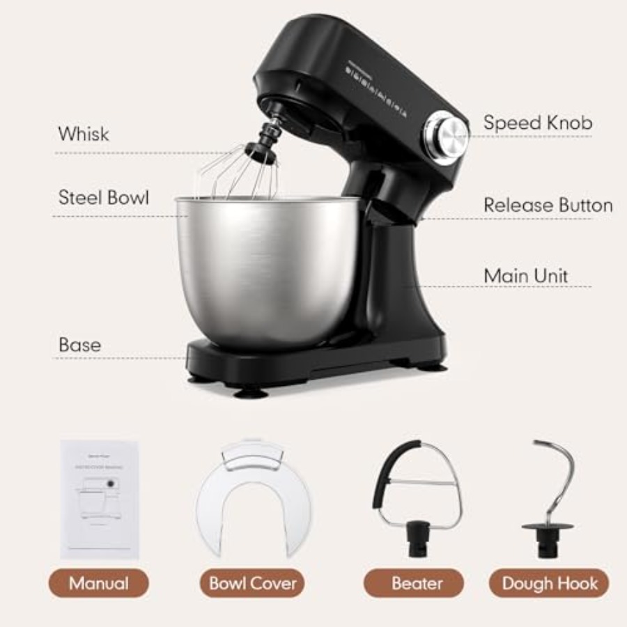 Stand Mixer 4.8 Qt Electric Fo - Kitchen Appliances Home reseña y precio