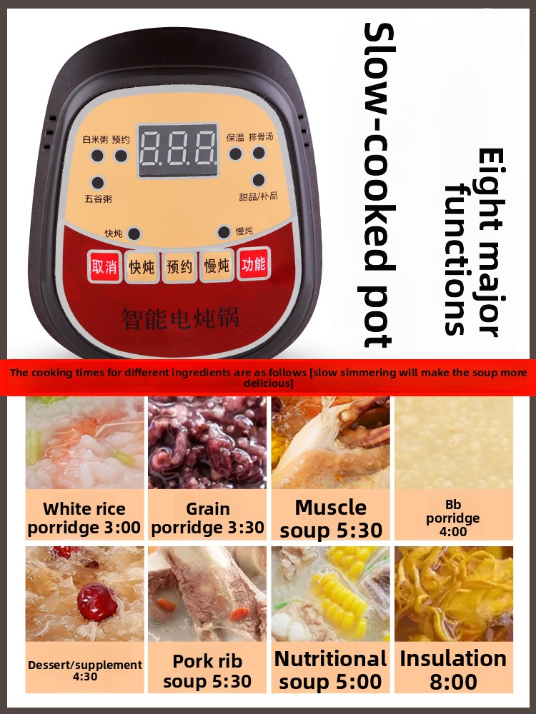 Fully automatic 2.5-6L electri - Slow Cooker Ceramic reseña y precio