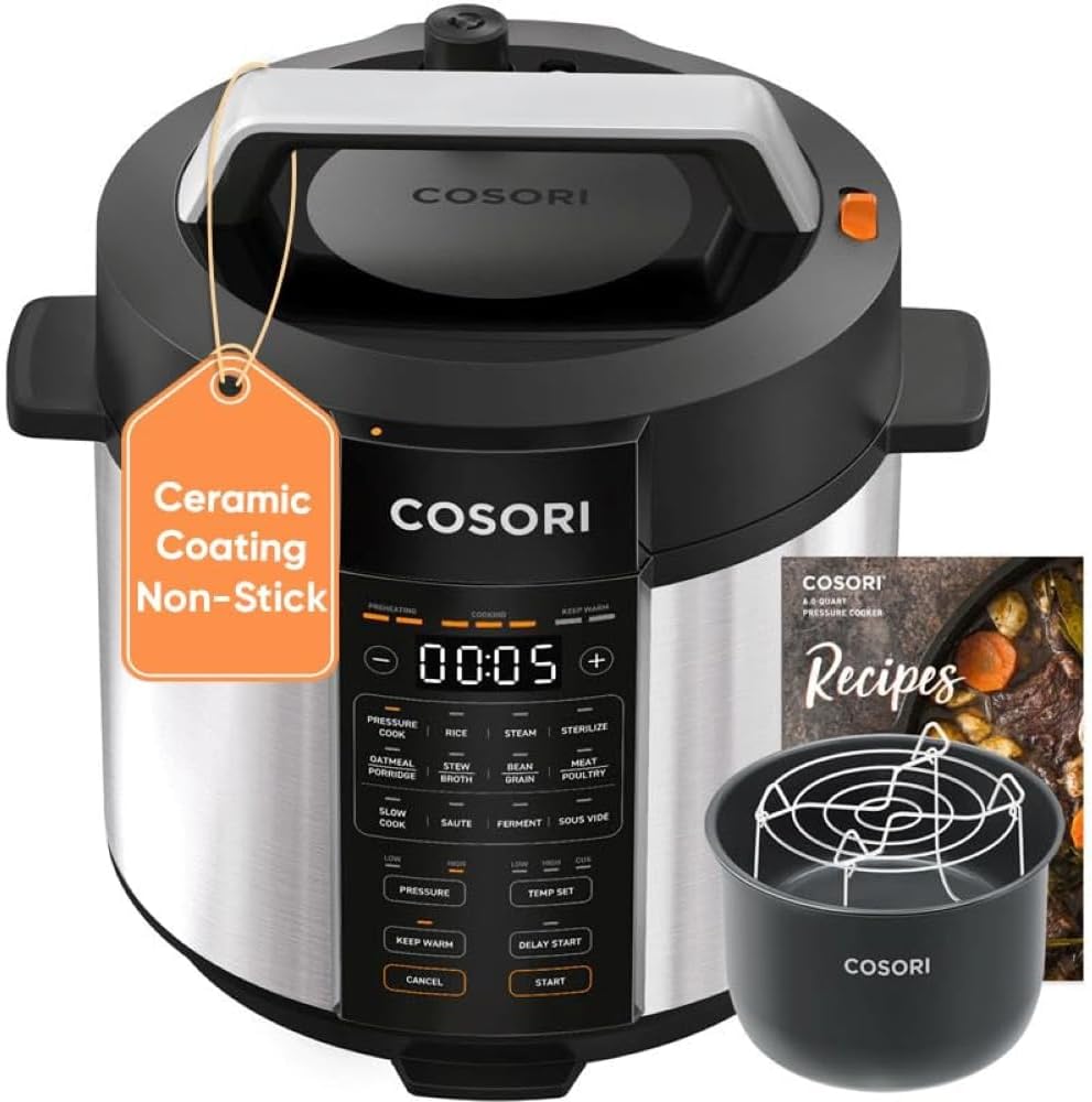 Pressure Cooker 6QT 9-in-1 Mul - Slow Cooker Ceramic reseña y precio