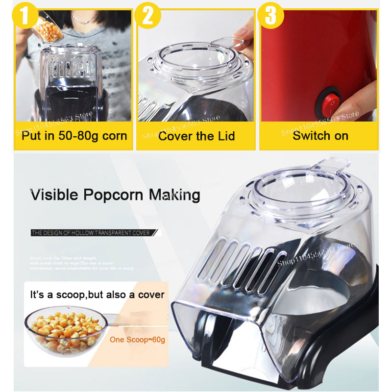 Oil-free air Corn machine,Pipo - Air Popcorn Maker reseña y precio