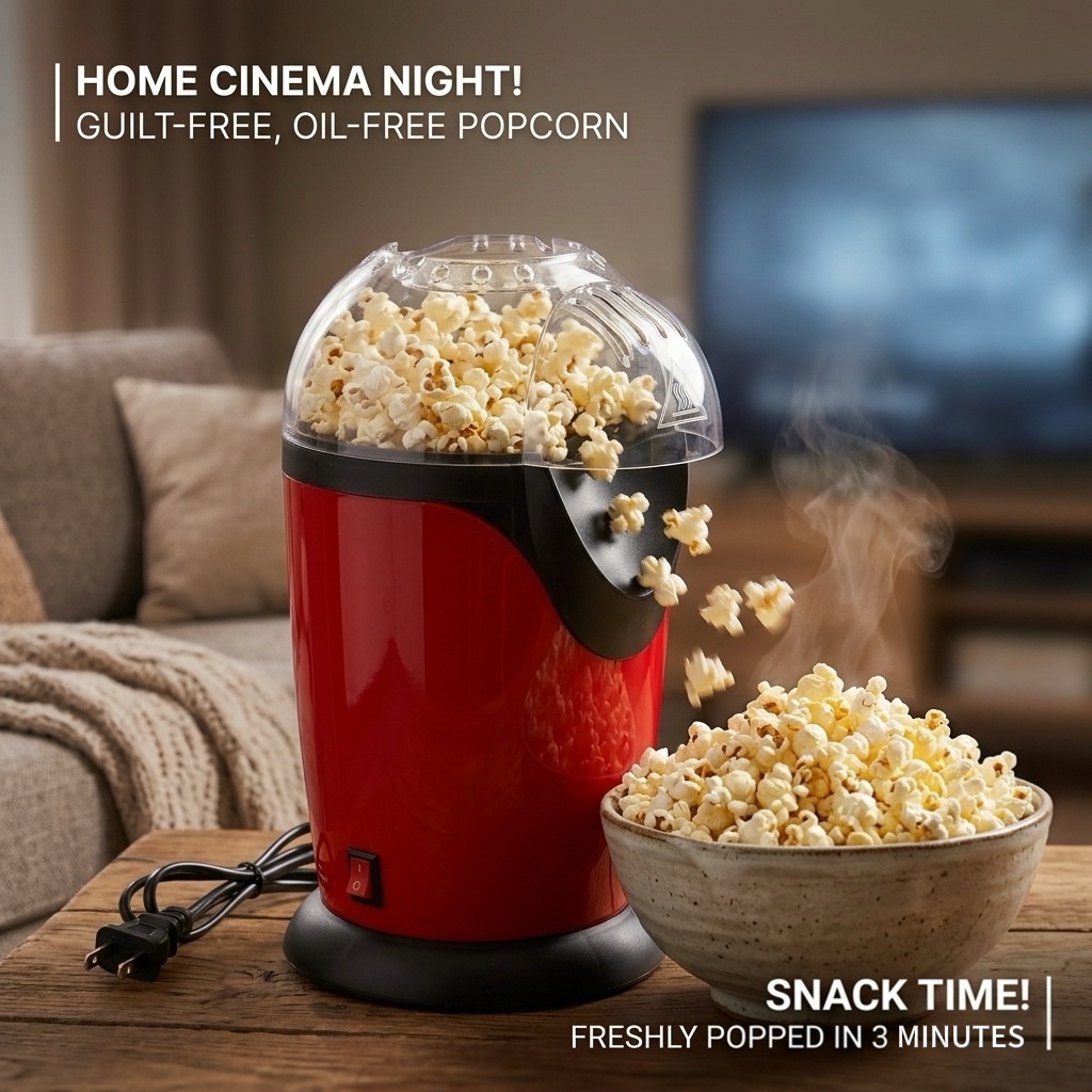 2.5L Electric Hot Air Popcorn  - Air Popcorn Maker reseña y precio