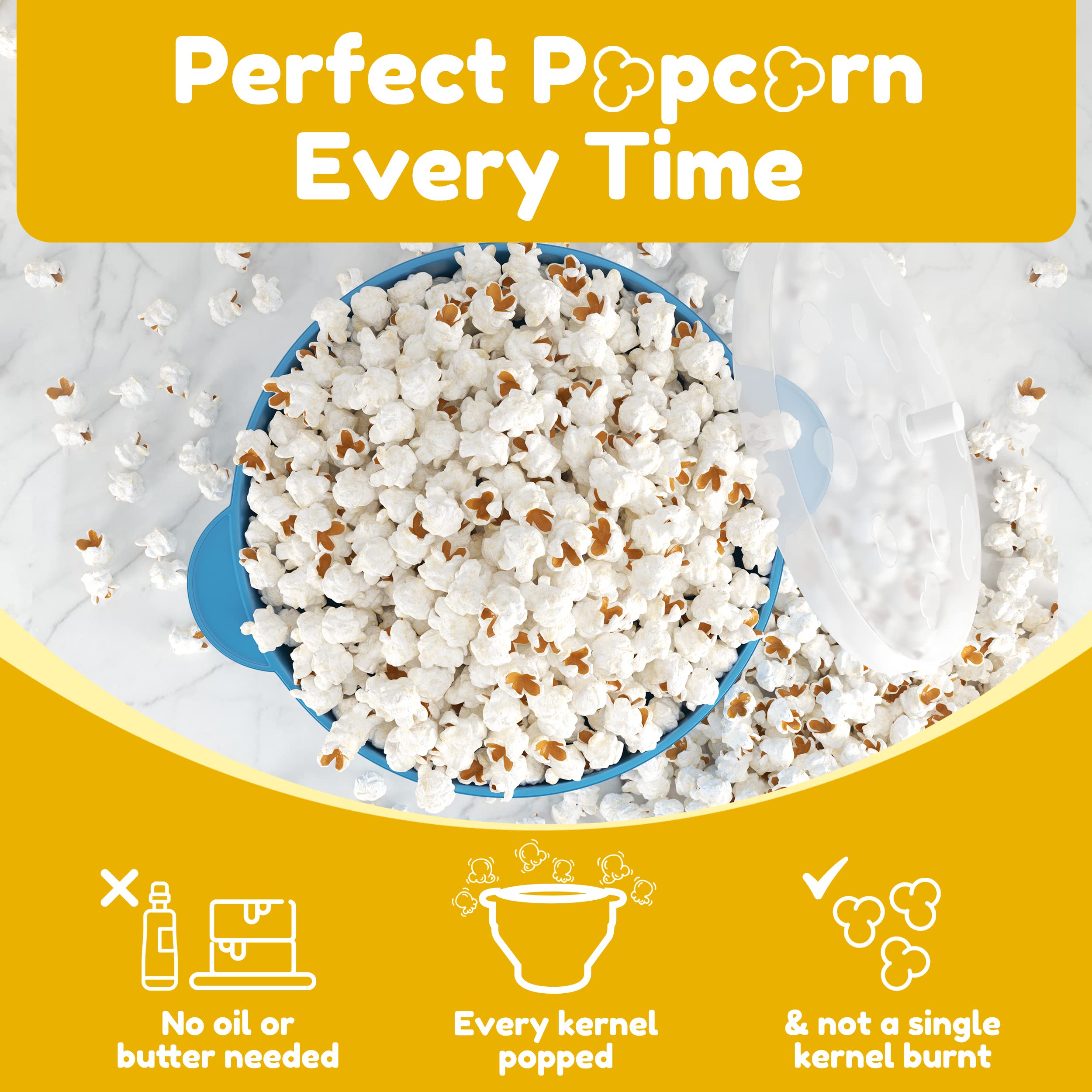 Microwave Silicone Popcorn Pop - Air Popcorn Maker reseña y precio