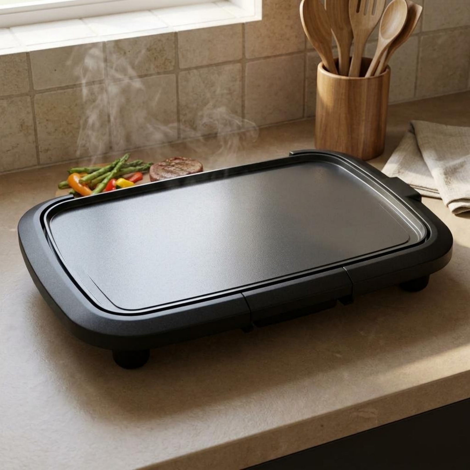 Tabletop Grill Pan Large Cooki - Kitchen Appliances For Cooking reseña y precio