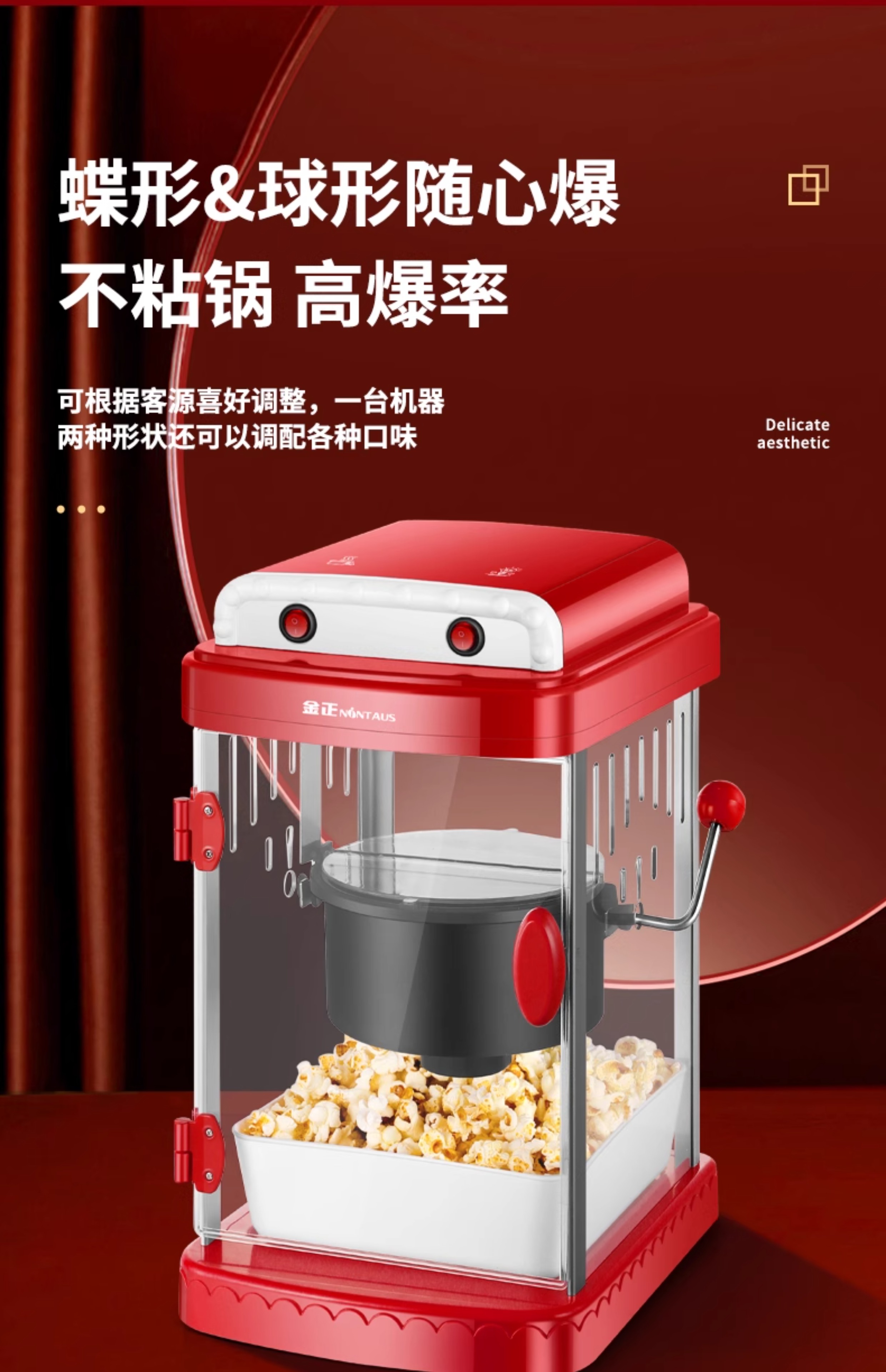 220V NINTAUS Popcorn Maker Com - Air Popcorn Maker reseña y precio