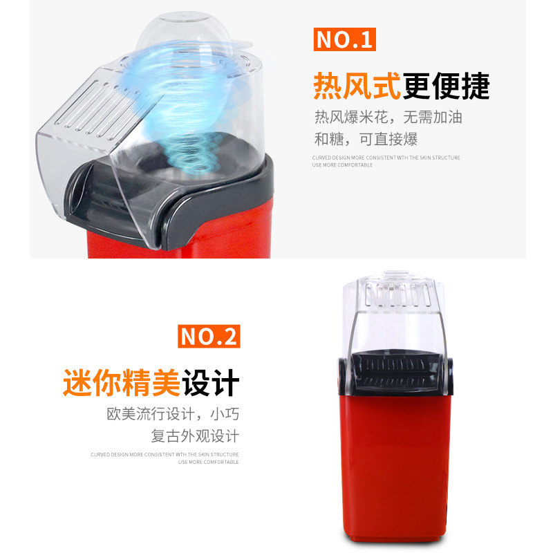 Mini Hot Air Popcorn Maker Hou - Air Popcorn Maker reseña y precio
