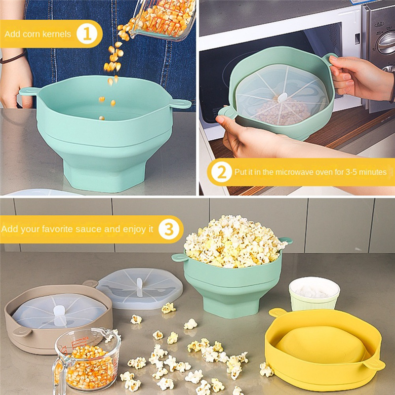 Silicone Microwave Popcorn Bow - Air Popcorn Maker reseña y precio